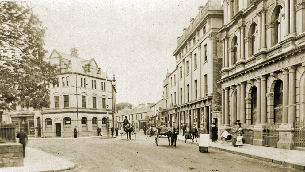 Dunraven Place, Bridgend in the early 1900s